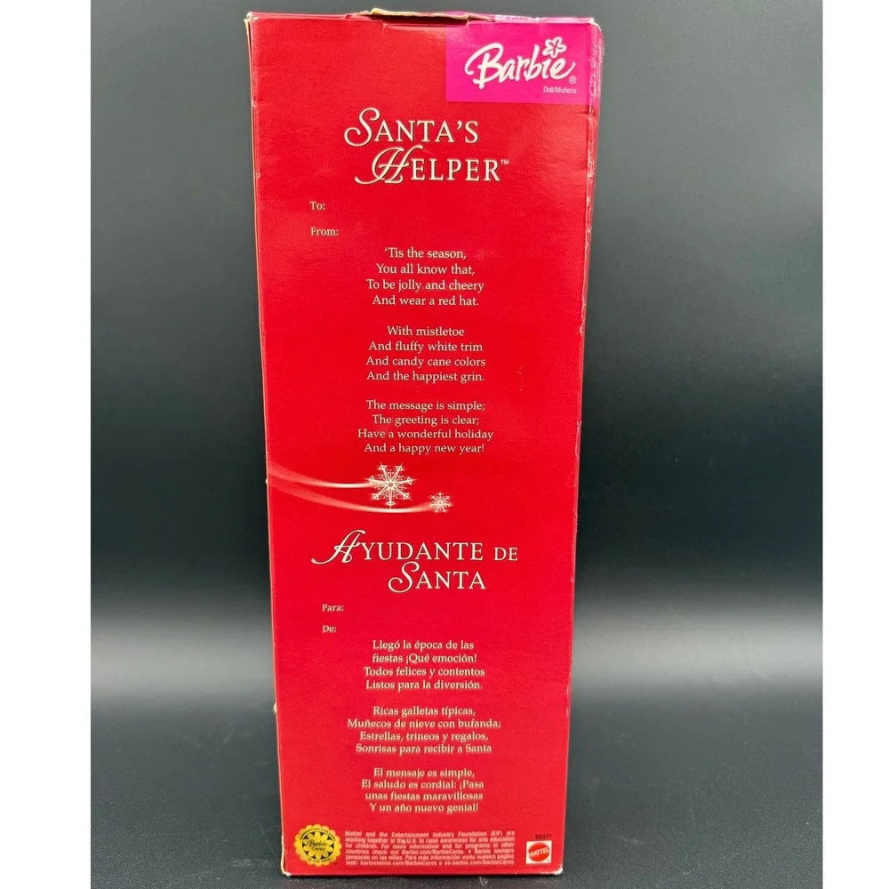 Barbie Santa's Helper Doll 2004 Mattel Red Christmas‎ Outfit B6271 NRFB